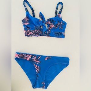 Maagi purple tropical bikini set